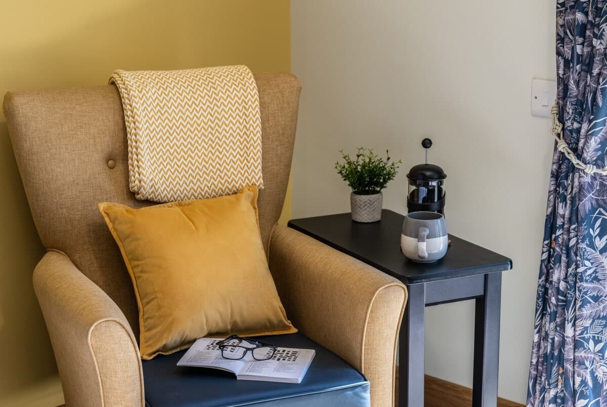 Armchair in Corner of Bedroom