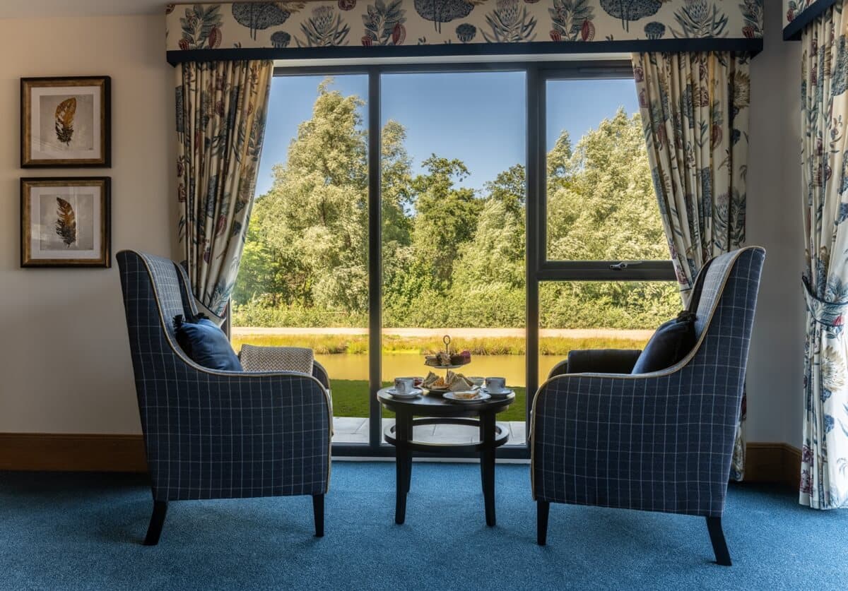 Afternoon Tea on Table by Large Window