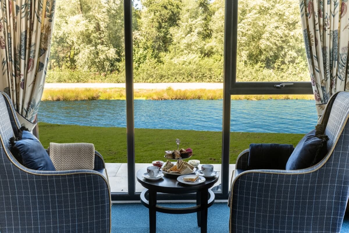 Afternoon Tea on Table by Large Window