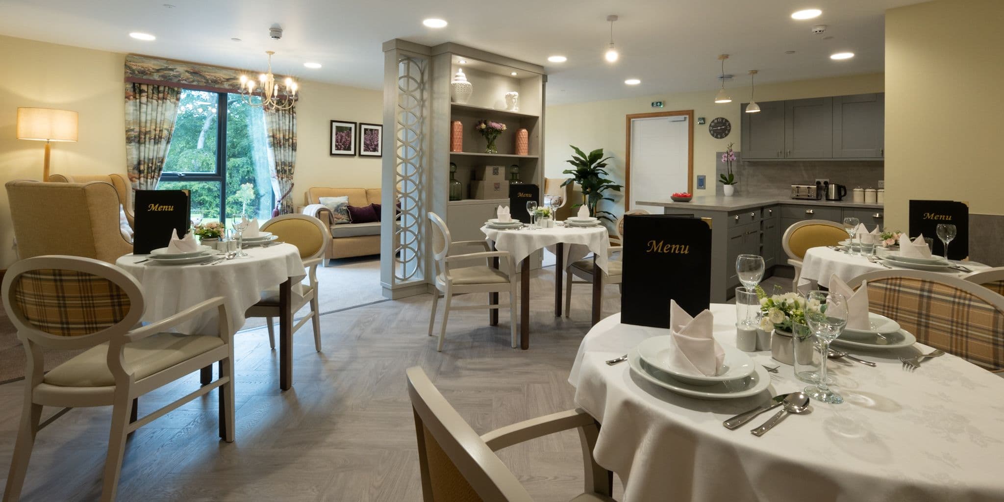 Dining Room with Kitchenette at Woodlands