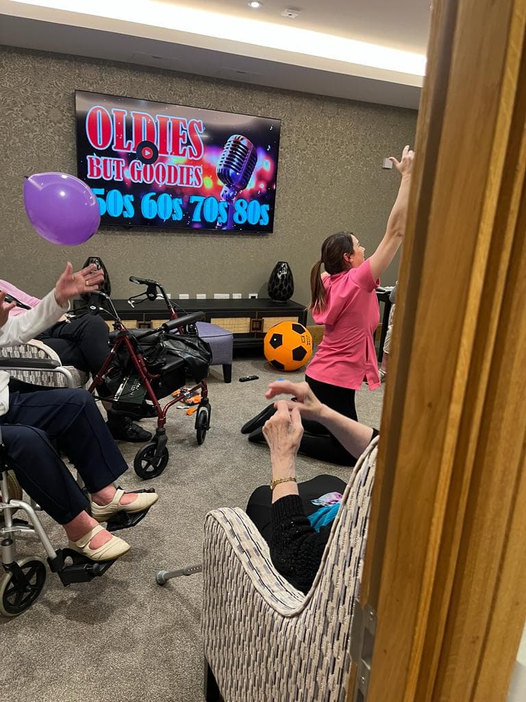 wellbeing activities at Woodlands Care Home