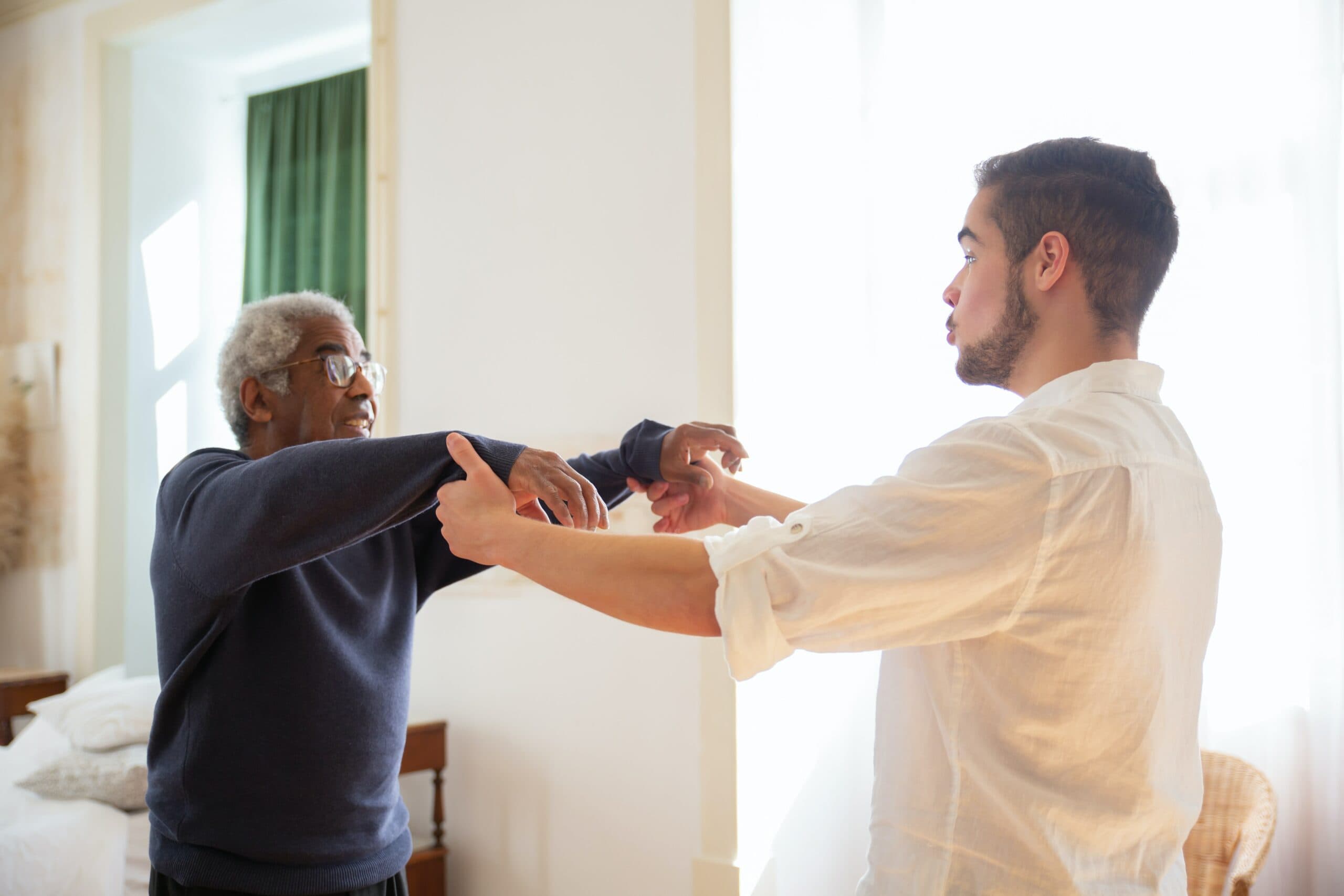 Resident and Staff Getting Active