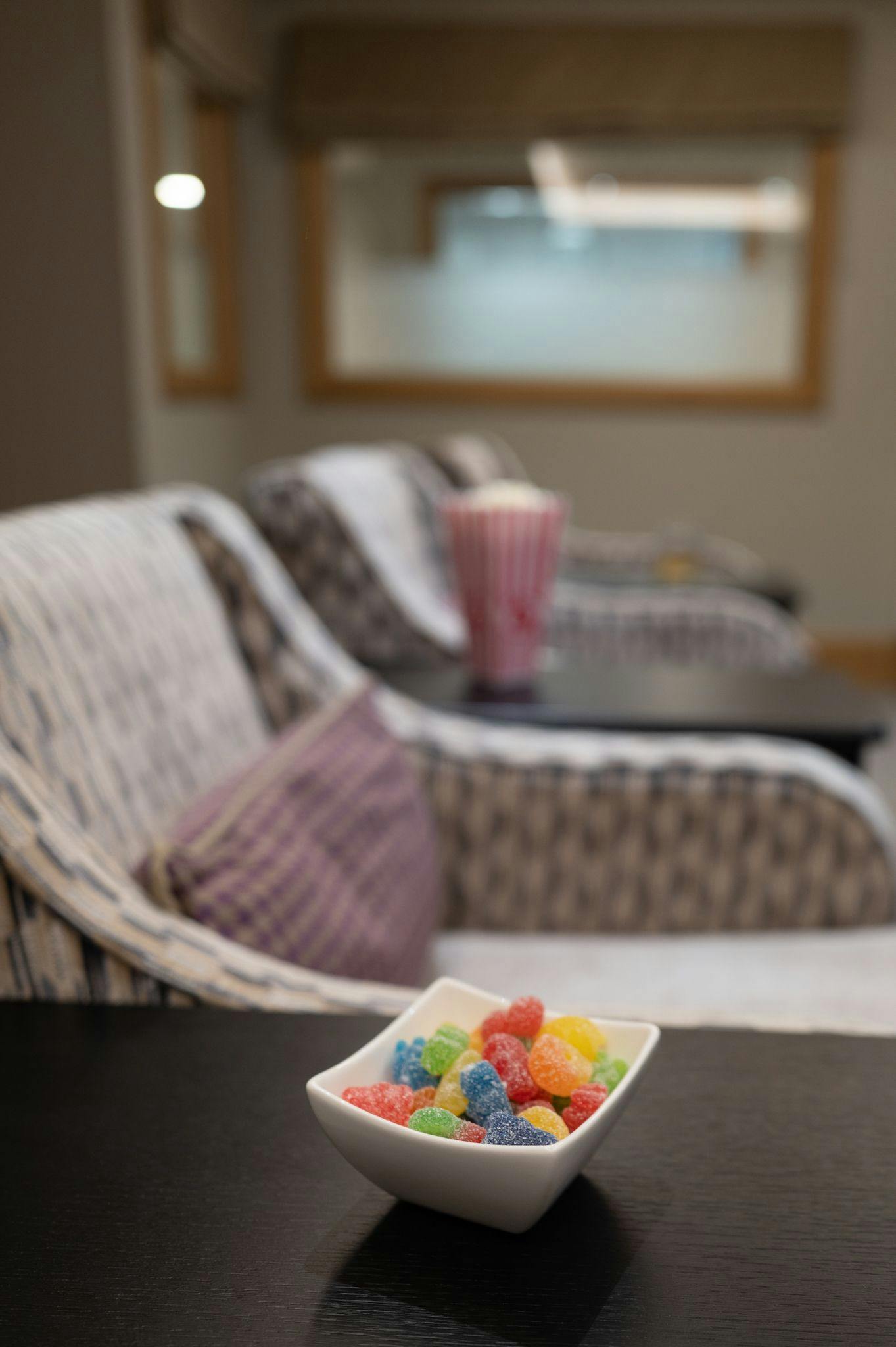 Bowl of Sweets in Cinema Room